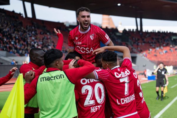 19.10.2025; Zuerich; Fussball Super League - Grasshopper Club Zuerich - FC Sion; Kreshnik Hajrizi (Sion) Jubel nach dem Tor zum 0:1
(Nico Ilic/freshfocus)